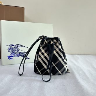Burberry Checkered Drawstring Bag