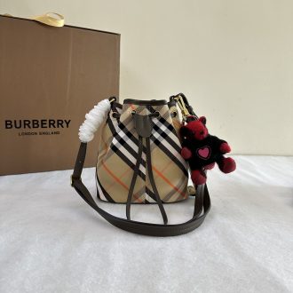 Burberry Classic Check Drawstring Bucket Bag