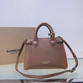 Burberry Leather Handbag with Adjustable Strap