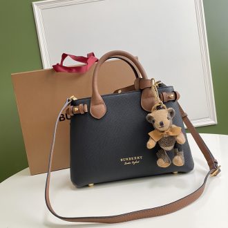 Burberry Two-Tone Leather Handbag