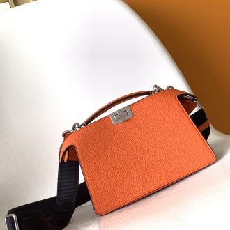 Fendi Orange Leather Crossbody Bag