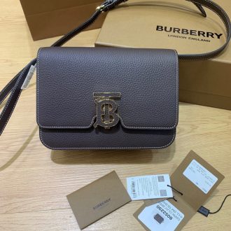 Burberry TB Monogram Leather Crossbody Bag