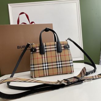 Burberry Check Pattern Mini Tote Bag