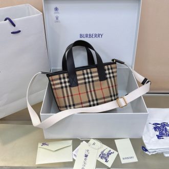 Burberry Vintage Check Canvas Tote Bag