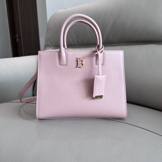 Burberry Pink Leather Tote Bag