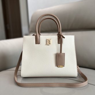 Burberry Two-Tone Leather Handbag