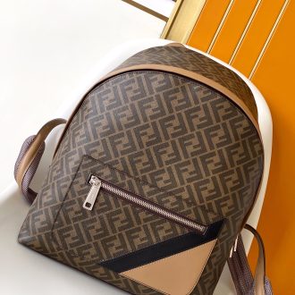 Fendi Monogram Leather Backpack