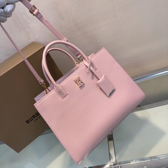 Burberry Pink Leather Tote Bag