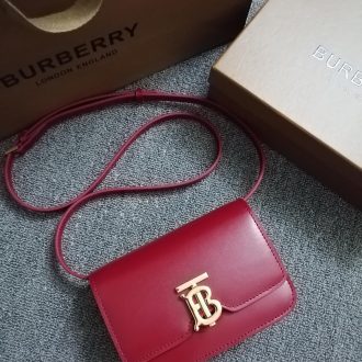 Burberry TB Monogram Leather Crossbody Bag