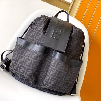 Fendi FF Logo Canvas Backpack