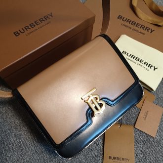Burberry Two-Tone Leather Shoulder Bag
