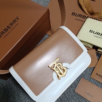 Burberry Two-Tone Leather Crossbody Bag