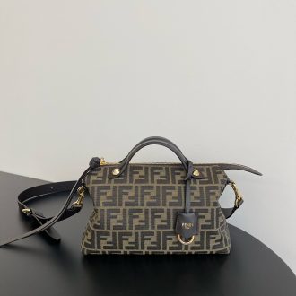 Fendi FF-Logo Canvas Handbag