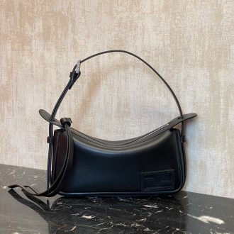 Fendi Black Leather Baguette Bag