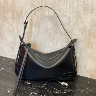 Fendi Black Leather Shoulder Bag