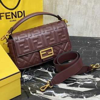 Fendi Embossed Leather Handbag