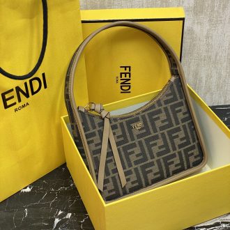 Fendi Monogram Canvas Shoulder Bag