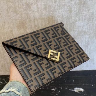 Fendi Monogram Envelope Clutch