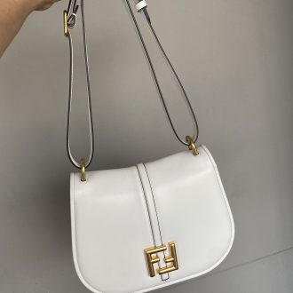 Fendi White Leather Crossbody Bag