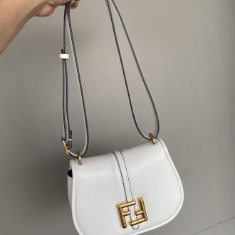 Fendi White Leather Crossbody Bag