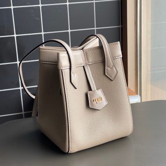 Fendi Vintage Beige Leather Tote Bag