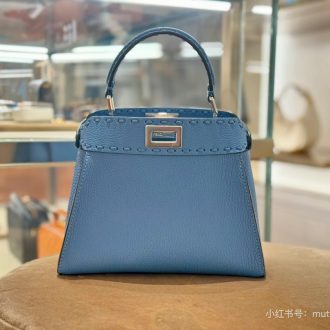Fendi Peekaboo Mini Leather Handbag