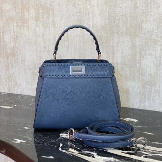 Fendi Blue Leather Handbag