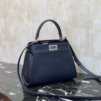 Fendi Peekaboo Mini Leather Handbag
