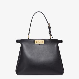Fendi Peekaboo Black Leather Handbag