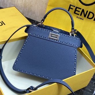 Fendi Peekaboo Mini Leather Handbag