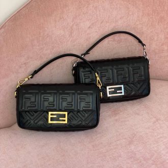 Fendi Embossed Baguette Bag