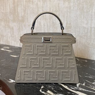 Fendi Embossed Leather Handbag