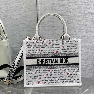 Dior "Je Vous Adore" Embroidered Tote Bag