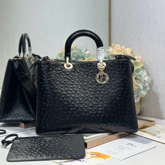 Dior Elegant Textured Leather Handbag