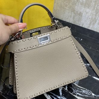 Fendi Peekaboo Mini Leather Handbag