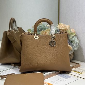 Dior Elegance Tan Leather Handbag