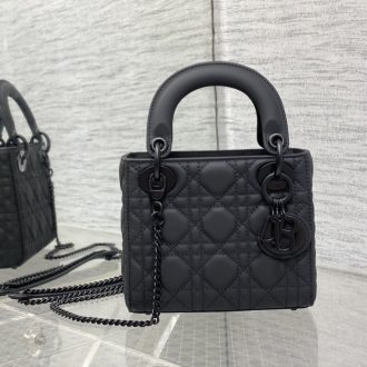 Dior Mini Lady Dior Matte Black Handbag