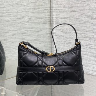 Dior Black Leather Quilted Handbag