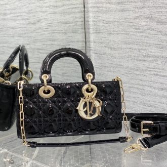 Dior Patent Leather Quilted Mini Handbag