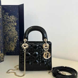 Dior Black Patent Leather Mini Bag