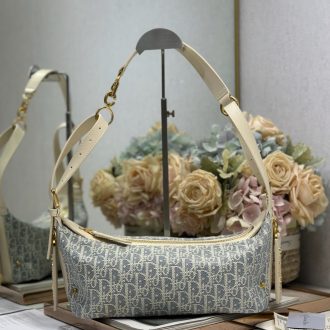 Dior Vintage Style Monogram Shoulder Bag