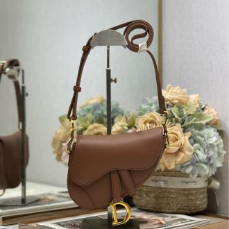 Dior Saddle Bag in Chocolate Leather
