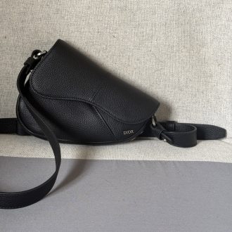 Dior Saddle Bag in Black Leather