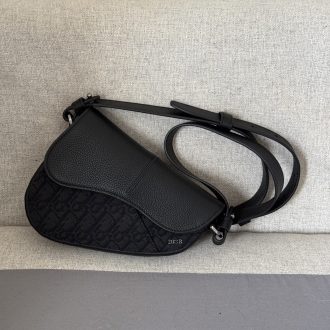 Dior Black Saddle Bag