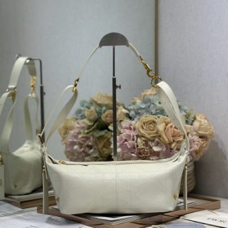 Dior White Leather Shoulder Bag