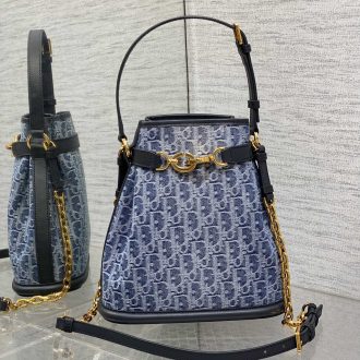 Dior Monogram Canvas and Leather Handbag