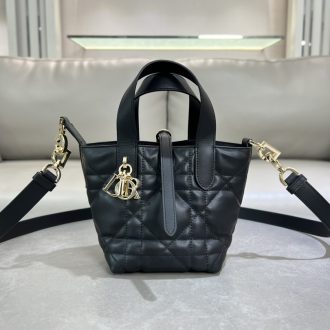 Dior Quilted Black Leather Mini Bag