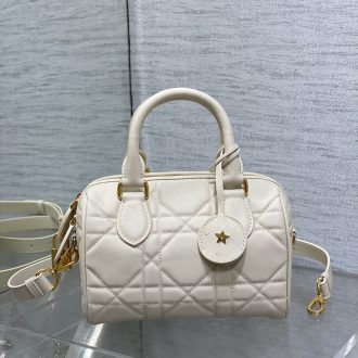 Dior Cannage Quilted Leather Handbag