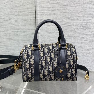 Dior Oblique Canvas Barrel Bag
