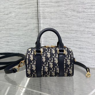 Dior Mini Monogram Canvas Barrel Bag